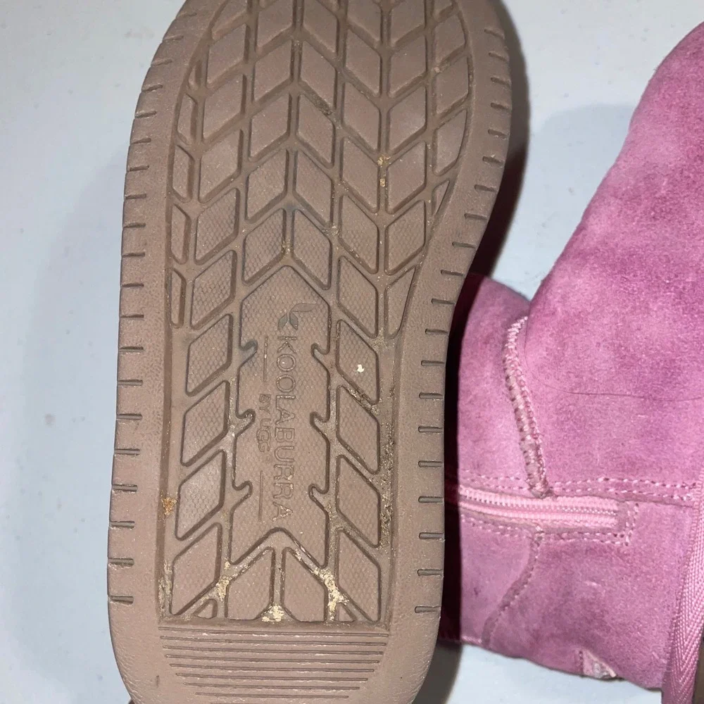 Koolaburra by UGG Pink Suede Bow Boots Kids Size 11